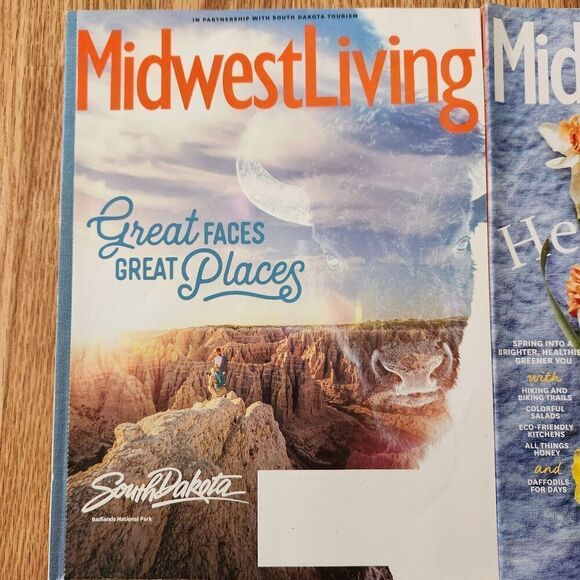 3 Midwest Living Magazine Lot 2021 Jan-June Travel SD, Iowa Back Issues - Picture 2 of 6